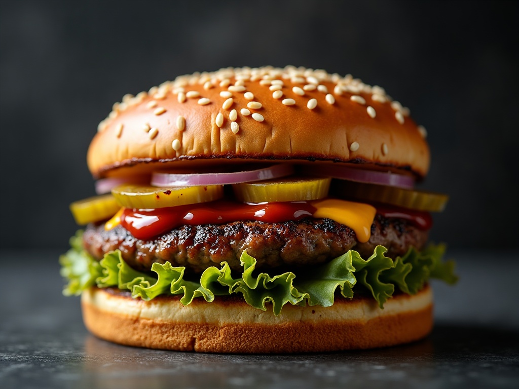Whopper-style burger — Burger King-style
